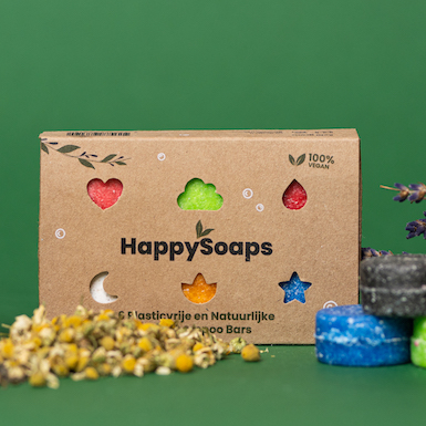 Image of Happy Soaps mini shampoo bar 6 stuks